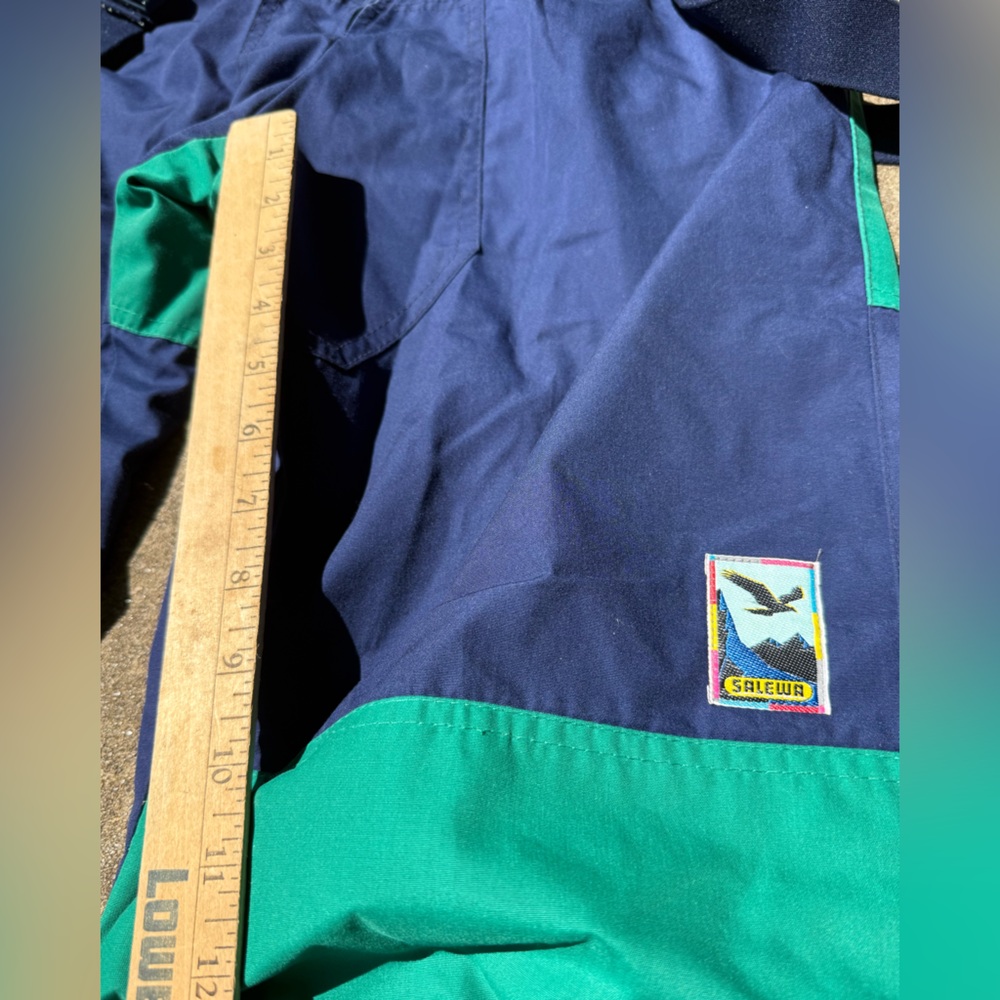 Vintage Salewa Outdoor Adventure Bibs - Blue and Green - Sz 50 - Picture 7 of 7